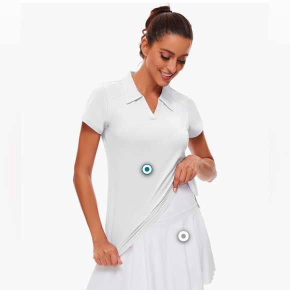Womens Golf Shirt Polo Short Sleeve,Sleeveless Tennis Collared Athletic Ivicoer - Picture 5 of 9